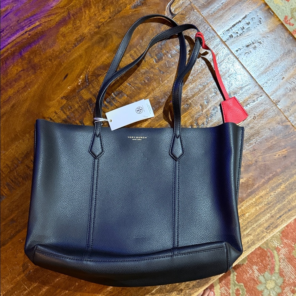 Tory Burch Black Leather Tote